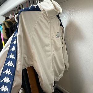 Kappa Cream and Navy Track Jacket
